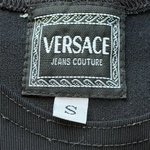 Versace Black Short-Sleeve Tee with White Medusa Logo Size Small - Picture 5 of 7
